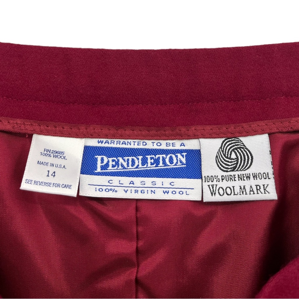 Pendleton Red Wool Skirt - Picture 6 of 6
